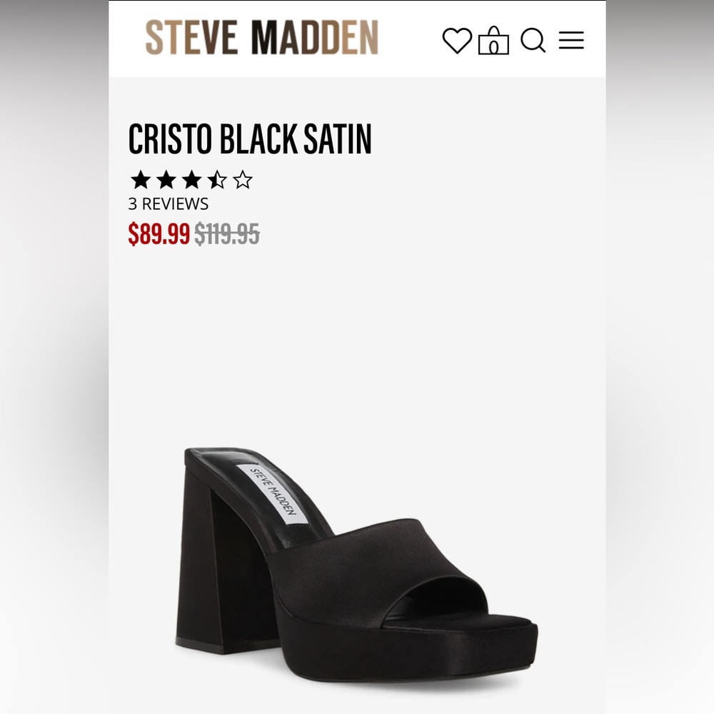 BRAND NEW Steve Madden black heels
